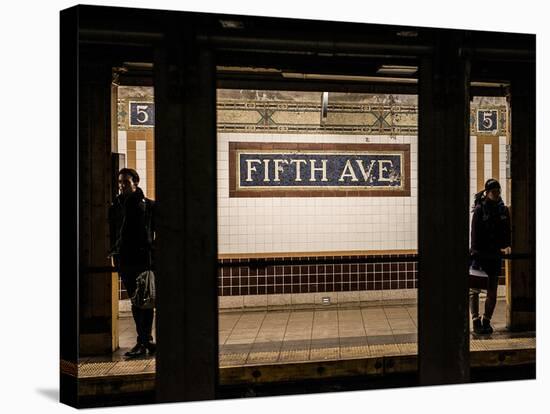 Moment of Life in NYC Subway Station to the Fifth Avenue - Manhattan - New York-Philippe Hugonnard-Premier Image Canvas