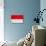 Monaco Flag Design with Wood Patterning - Flags of the World Series-Philippe Hugonnard-Stretched Canvas displayed on a wall