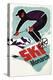 Monarch Mountain, Colorado - Vintage Skier-Lantern Press-Stretched Canvas