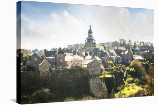 Moncontour Old Village In Brittany Wall Art-Philippe Manguin-Stretched Canvas