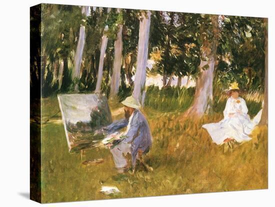 Monet Painting Woods, 1888-John Singer Sargent-Premier Image Canvas