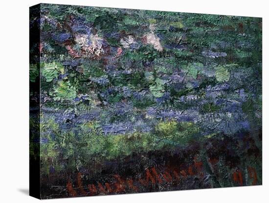Monet's Signature, from Le Bassin Aux Nymphéas, Harmonie Verte, Waterlily Pool, Harmony in Green-Claude Monet-Premier Image Canvas