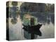 Monet's Studio-Boat, 1874-Claude Monet-Premier Image Canvas