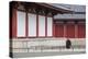 Monk at Shitenno-Ji Temple, Tennoji, Osaka, Kansai, Japan-Ian Trower-Premier Image Canvas