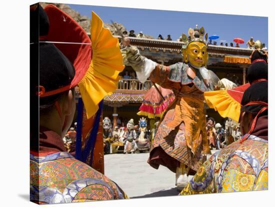 Monk in Wooden Mask in Traditional Costume, Hemis Festival, Hemis, Ladakh, India-Simanor Eitan-Premier Image Canvas