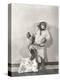 Monkey Dressed Up Like a Cowboy-null-Stretched Canvas