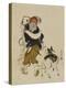 (Monkey Trainer and Dog), Mid to Late 19th Century-Shibata Zeshin-Premier Image Canvas