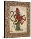 Monkey with Mandolin-Janet Kruskamp-Stretched Canvas