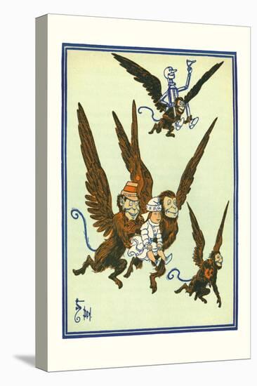Monkeys Flew Away with Dorothy-William W. Denslow-Stretched Canvas