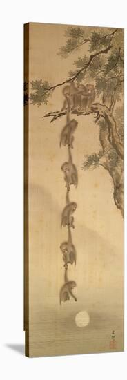 Monkeys Reaching for the Moon, Edo Period (1603-1867)-null-Premier Image Canvas