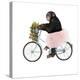 Monkeys Riding Bikes #1-J Hovenstine Studios-Premier Image Canvas