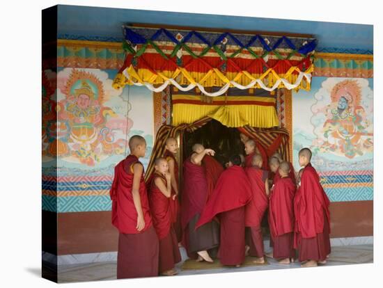 Monks at Tibetan Buddhist Monastery, Kathmandu, Nepal-Demetrio Carrasco-Premier Image Canvas