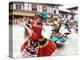 Monks Performing Traditional Black Hat Dance at the Wangdue Phodrang Tsechu, Wangdue Phodrang Dzong-Lee Frost-Premier Image Canvas