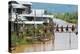 Monks Walking on the Bridge, Inle Lake, Shan State, Myanmar-Keren Su-Premier Image Canvas