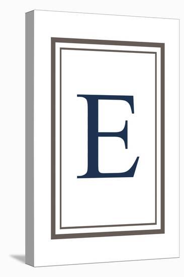 Monogram - Estate - Gray and Blue - E-Lantern Press-Stretched Canvas