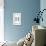 Monogram - Estate - Gray and Blue - H-Lantern Press-Stretched Canvas displayed on a wall