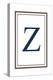 Monogram - Estate - Gray and Blue - Z-Lantern Press-Stretched Canvas