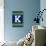 Monogram - Game Day - Blue and Green - K-Lantern Press-Stretched Canvas displayed on a wall