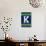 Monogram - Game Day - Blue and Green - K-Lantern Press-Stretched Canvas displayed on a wall