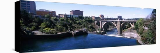 Monroe Street Bridge across Spokane River, Spokane, Washington State, USA-null-Stretched Canvas