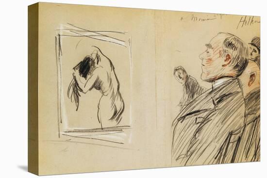 Monsieur Fiquet Admiring a Pastel by Degas-Paul Cesar Helleu-Premier Image Canvas