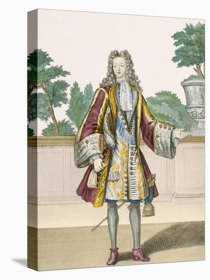 Monsieur Le Comte De Toulouse, 1690 (Coloured Engraving)-French-Premier Image Canvas