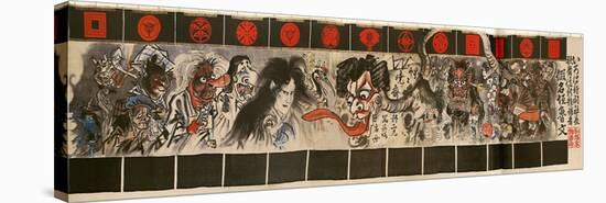 Monsters Curtain at a Kabuki Theatre-Kyosai Kawanabe-Premier Image Canvas