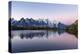 Mont Blanc Reflected During Twilight in Lac Des Cheserys, Haute Savoie, French Alps, France-Roberto Moiola-Premier Image Canvas