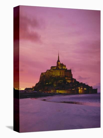 Mont Saint-Michel (Mont St. Michel) at Sunset, La Manche Region, Normandy, France, Europe-Roy Rainford-Premier Image Canvas