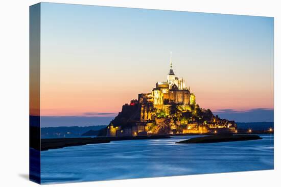 Mont Saint Michele at Dusk France-vichie81-Premier Image Canvas