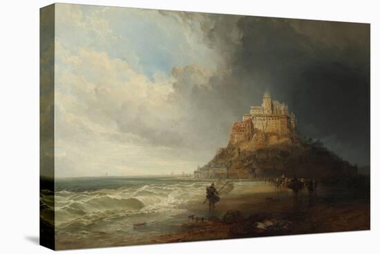 Mont St Michel, 1854 (Oil on Canvas)-Charles Bentley-Premier Image Canvas