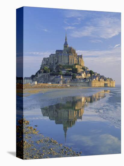 Mont St. Michel (Mont Saint-Michel) Reflected in Water, Manche, Normandy, France, Europe-Ruth Tomlinson-Premier Image Canvas