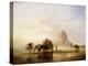 Mont St. Michel, Peasants returning to Pontorson on the approach of the Tide-Edward William Cooke-Premier Image Canvas