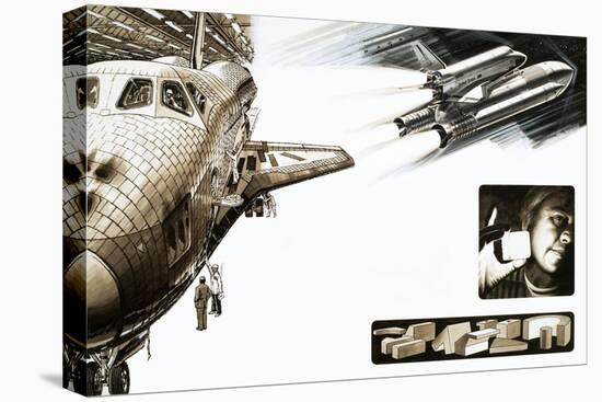 Montage of Images Relating to the Space Shuttle-Wilf Hardy-Premier Image Canvas