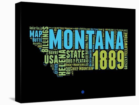 Montana Word Cloud 1-NaxArt-Stretched Canvas