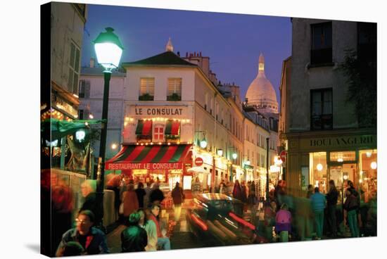 Montmartre Evening-Bob Krist-Stretched Canvas