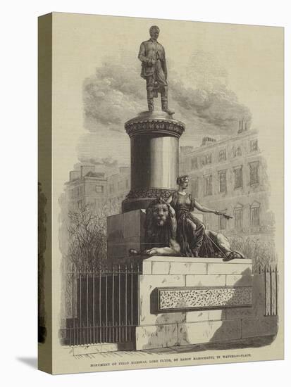 Monument of Field Marshal Lord Clyde, by Baron Marochetti, in Waterloo-Place-null-Premier Image Canvas