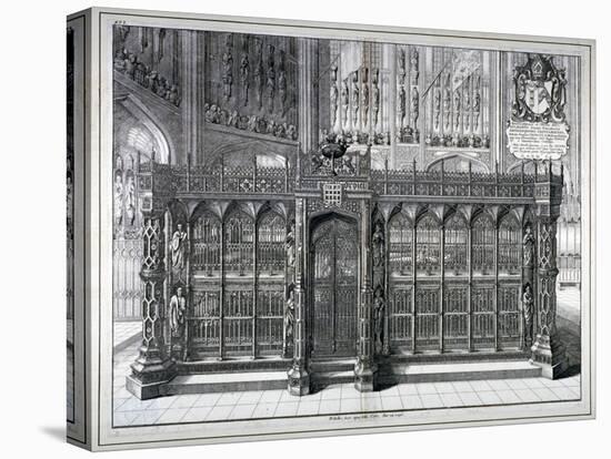 Monument to Henry VII and Queen Elizabeth in the King's Chapel, Westminster Abbey, London, 1665-Wenceslaus Hollar-Premier Image Canvas