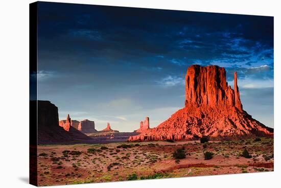 Monument Valley At Dusk Utah-null-Stretched Canvas