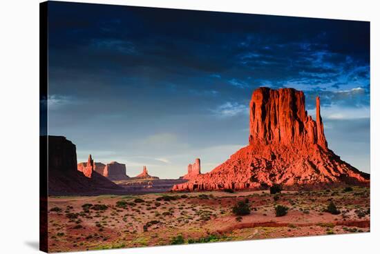 Monument Valley At Dusk Utah-null-Stretched Canvas