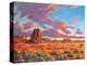 Monument Valley Sunset-Patty Baker-Stretched Canvas