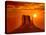 Monument Valley West Mitten at Sunrise Sun Orange Sky Utah Photo Mount-holbox-Premier Image Canvas