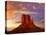 Monument Valley West Mitten at Sunset Colorful Sky Utah-Natureworld-Premier Image Canvas