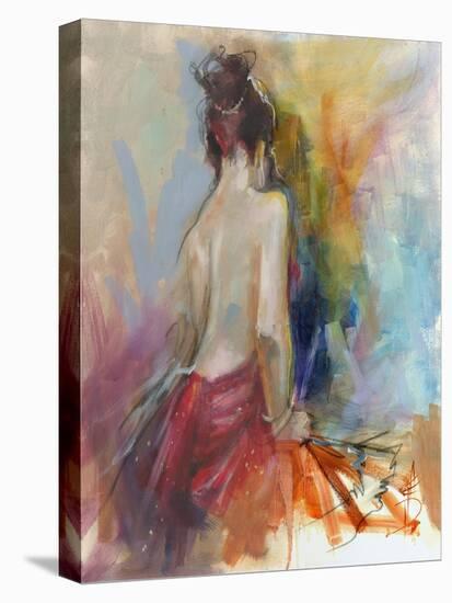Mood Alizarine II-Anne Farrall Doyle-Stretched Canvas