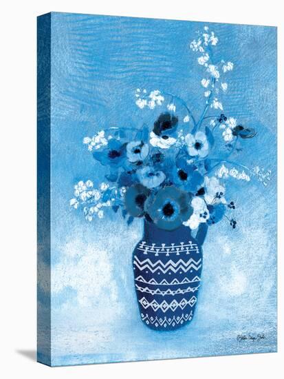 Moody Blue Floral-Stellar Design Studio-Stretched Canvas