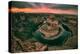Moody Sunset at Horseshoe Bend, Page Arizona, Southwest US-Vincent James-Premier Image Canvas