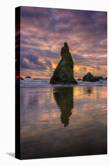 Moody Sunset at Wizard Hat, Oregon Coast-null-Premier Image Canvas