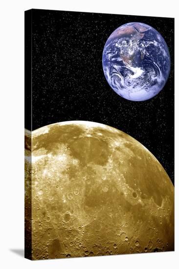 Moon And Earth, Artwork-Victor De Schwanberg-Premier Image Canvas