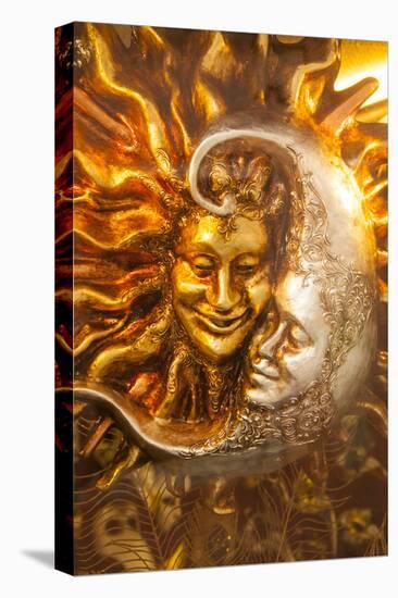 Moon and Sun Carnival Mask Decorations, Venice, Veneto, Italy, Europe-Guy Thouvenin-Premier Image Canvas