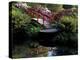 Moon Bridge and Pond in a Japanese Garden, Seattle, Washington, USA-Jamie & Judy Wild-Premier Image Canvas